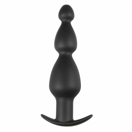 Sinner Gear Hollow Silicone Black Plug - Anatomical Design, Large