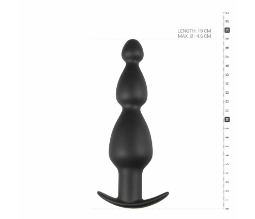 Sinner Gear Hollow Silicone Black Plug - Anatomical Design, Large
