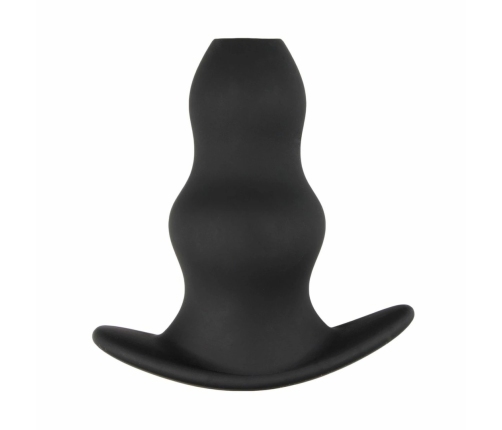 Ouch! Silicone Hollow Plug Medium - Soft Flexible Design, Black