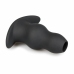 Ouch! Silicone Hollow Plug Medium - Soft Flexible Design, Black