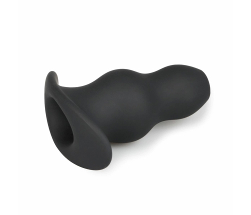 Ouch! Silicone Hollow Plug Medium - Soft Flexible Design, Black