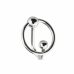 Sinner Gear Stainless Steel Glans Ring with Retention Plug, Silver, M
