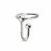 Sinner Gear Stainless Steel Glans Ring with Retention Plug, Silver, M