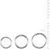 Sinner Gear Steel Intimate Ring Set - 3 Sizes, Silver, Anatomical Design
