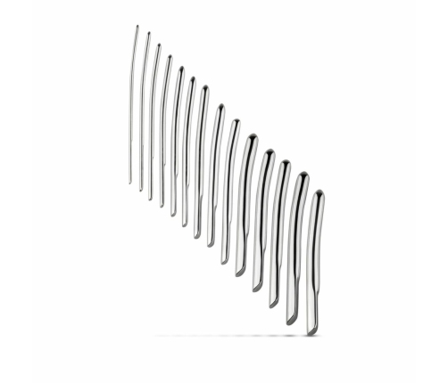 Sinner Gear 14-Piece Stainless Steel Intimate Dilator Set, 0.4-1.7 cm
