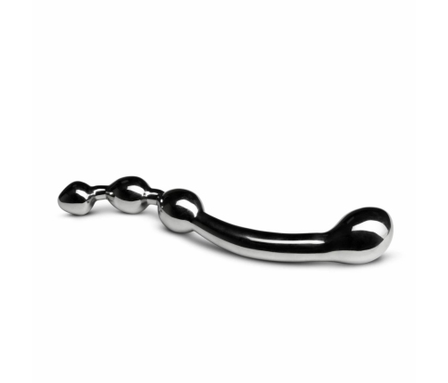 Sinner Multi-Stim Metal Wand - Curved Intimate System, Silver, 22 cm