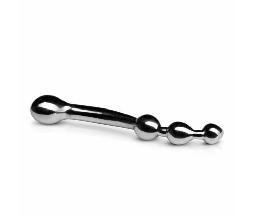 Sinner Multi-Stim Metal Wand - Curved Intimate System, Silver, 22 cm