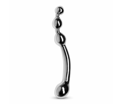 Sinner Multi-Stim Metal Wand - Curved Intimate System, Silver, 22 cm