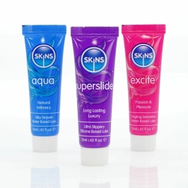 Skins Vital Lubricant Sample Tubes Set 3x12ml - Water & Silicone Based