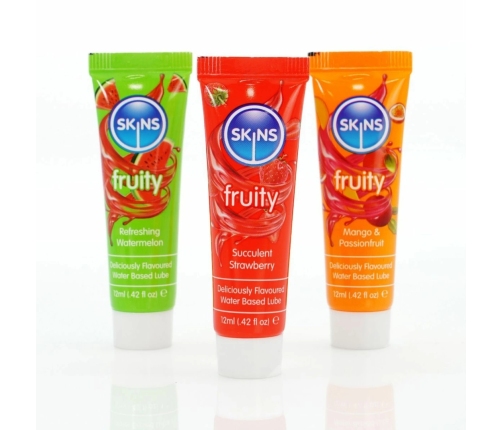 Skins Vital & Fruity Lubricant Sample Tubes Set 6x12ml - Silky Variety Pack