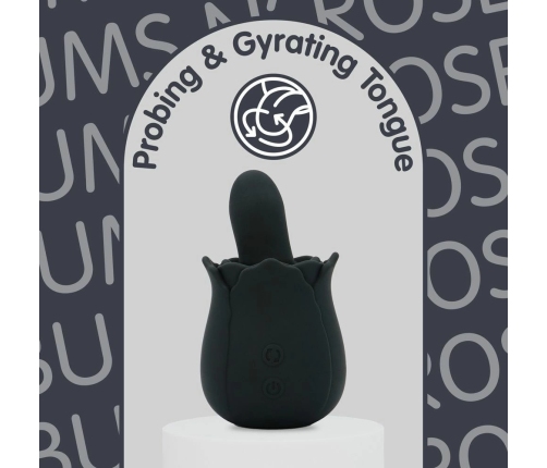 Skins Rose Buddies Bums N Roses Intimate Rotating Vibrator, Black
