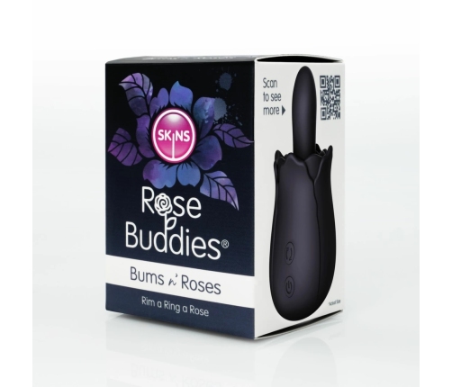 Skins Rose Buddies Bums N Roses Intimate Rotating Vibrator, Black