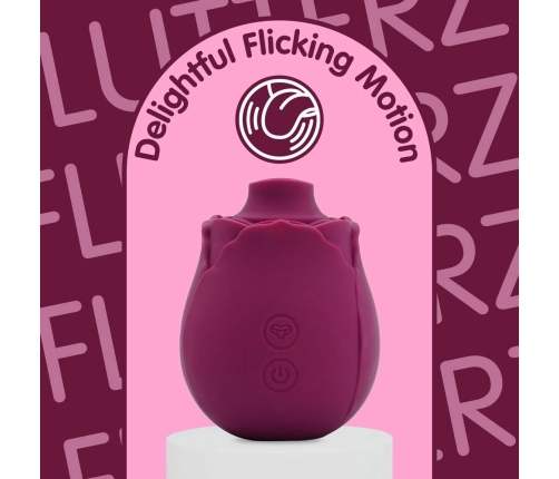 Skins Rose Buddies Flutterz Intimate Device Burgundy Waterproof USB