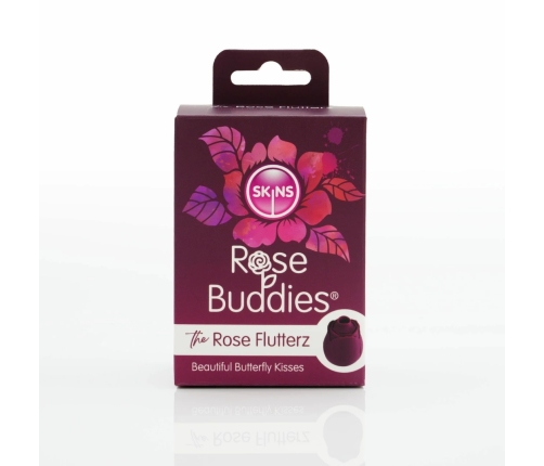 Skins Rose Buddies Flutterz Intimate Device Burgundy Waterproof USB