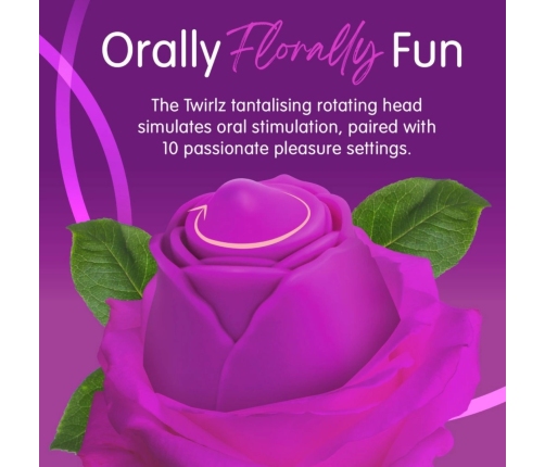 Skins Rose Buddies The Rose Twirlz Compact Silicone Vibrator Pink