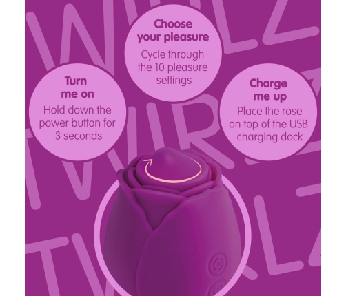Skins Rose Buddies The Rose Twirlz Compact Silicone Vibrator Pink