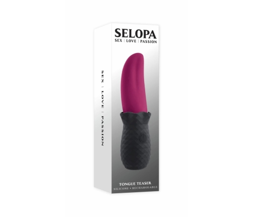Evolved Tongue Teaser Silicone Vibrating Device Waterproof USB Pink