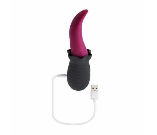 Evolved Tongue Teaser Silicone Vibrating Device Waterproof USB Pink