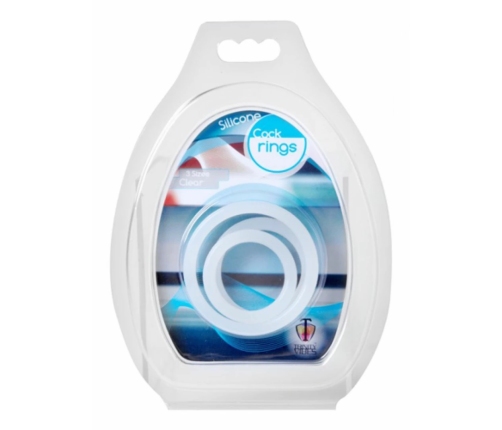Trinity Vibes Silicone Comfort Rings Set, Clear, 3 Sizes