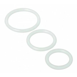 Trinity Vibes Silicone Comfort Rings Set, Clear, 3 Sizes