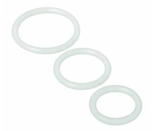 Trinity Vibes Silicone Comfort Rings Set, Clear, 3 Sizes