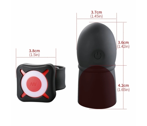 OTOUCH Super Striker Intimate Extension Sleeve Black Vibrating USB