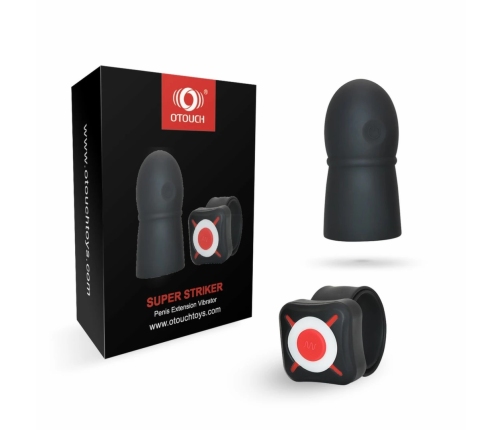 OTOUCH Super Striker Intimate Extension Sleeve Black Vibrating USB