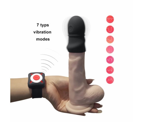 OTOUCH Super Striker Intimate Extension Sleeve Black Vibrating USB