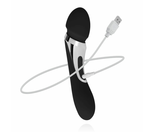 Sway Vibes Dual-Ended Wand Massager Black Rechargeable Waterproof