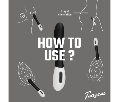 Teazers G-Spot Intimate Device Black 30-Speed Soft Silicone USB