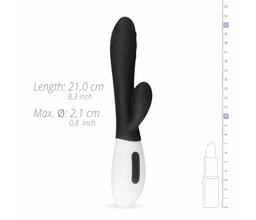 Teazers Rabbit Series Rechargeable Silicone Intimate Device Black