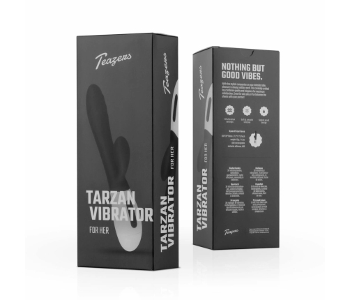 Teazers Rabbit Series Rechargeable Silicone Intimate Device Black