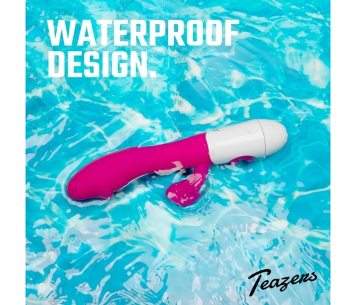 Teazers Pink Dual-Action Silicone Rabbit Vibrator, 10 Modes, Waterproof