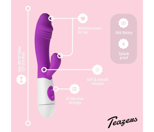 Teazers Rabbit Vibrator Purple - Multi-Mode Stimulation System