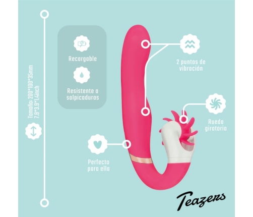 EasyToys Dave Silicone Dual Motor Rechargeable Vibrating Device Pink