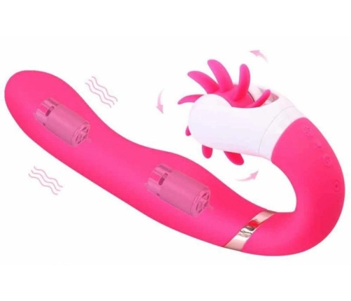 EasyToys Dave Silicone Dual Motor Rechargeable Vibrating Device Pink