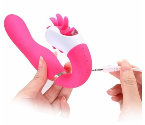 EasyToys Dave Silicone Dual Motor Rechargeable Vibrating Device Pink