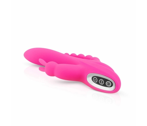 EasyToys Double Rabbit Intimate Massager Waterproof 21cm Pink USB