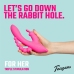 EasyToys Double Rabbit Intimate Massager Waterproof 21cm Pink USB