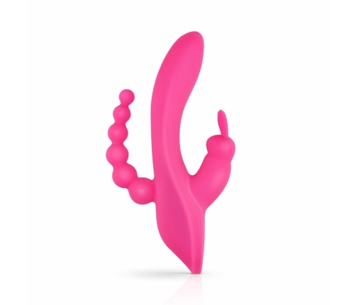 EasyToys Double Rabbit Intimate Massager Waterproof 21cm Pink USB