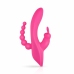 EasyToys Double Rabbit Intimate Massager Waterproof 21cm Pink USB