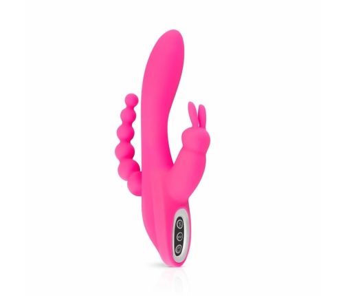 EasyToys Double Rabbit Intimate Massager Waterproof 21cm Pink USB