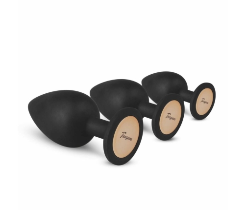EasyToys Anal Plug Set Flexible Silicone 3 Sizes Black 8719934001787