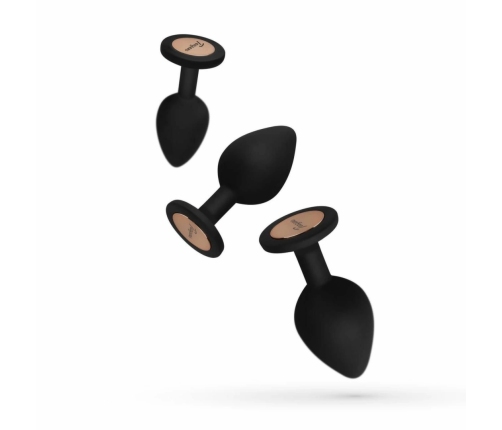 EasyToys Anal Plug Set Flexible Silicone 3 Sizes Black 8719934001787