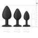 EasyToys Anal Plug Set Flexible Silicone 3 Sizes Black 8719934001787