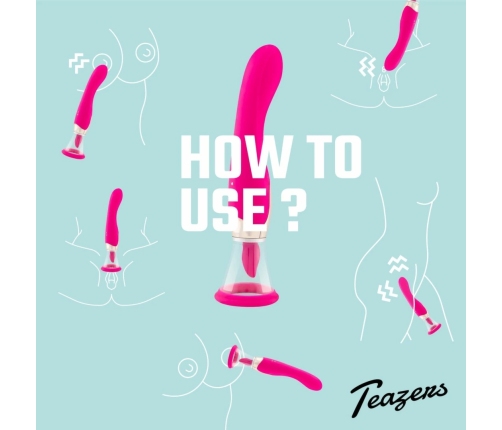 Teazers Pleasure Pump Pink - Multi-Function System with G-Spot Vibrator