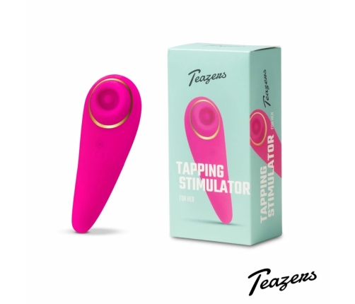 Teazers Tapping Intimate Stimulator, 6 Modes, Waterproof, USB, 24mm, Pink