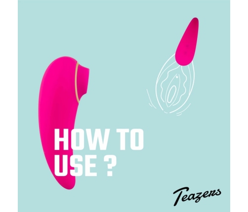 Teazers Tapping Intimate Stimulator, 6 Modes, Waterproof, USB, 24mm, Pink