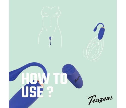 Teazers Vibrating Egg Model - 10-Function, USB Rechargeable, Purple