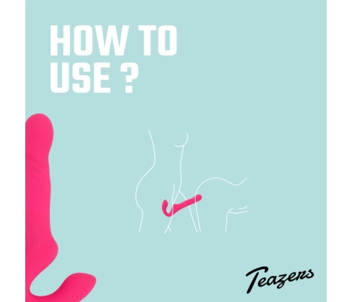 Teazers Dual-Ended Silicone Intimate System Pink Remote Waterproof